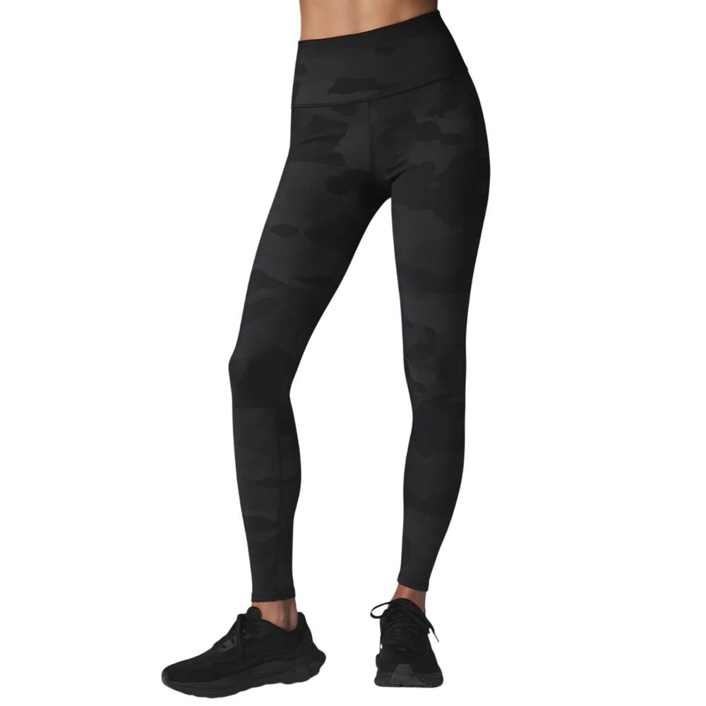 Alo Yoga Small Vapor Leggings Black Camo High Waist Full Length